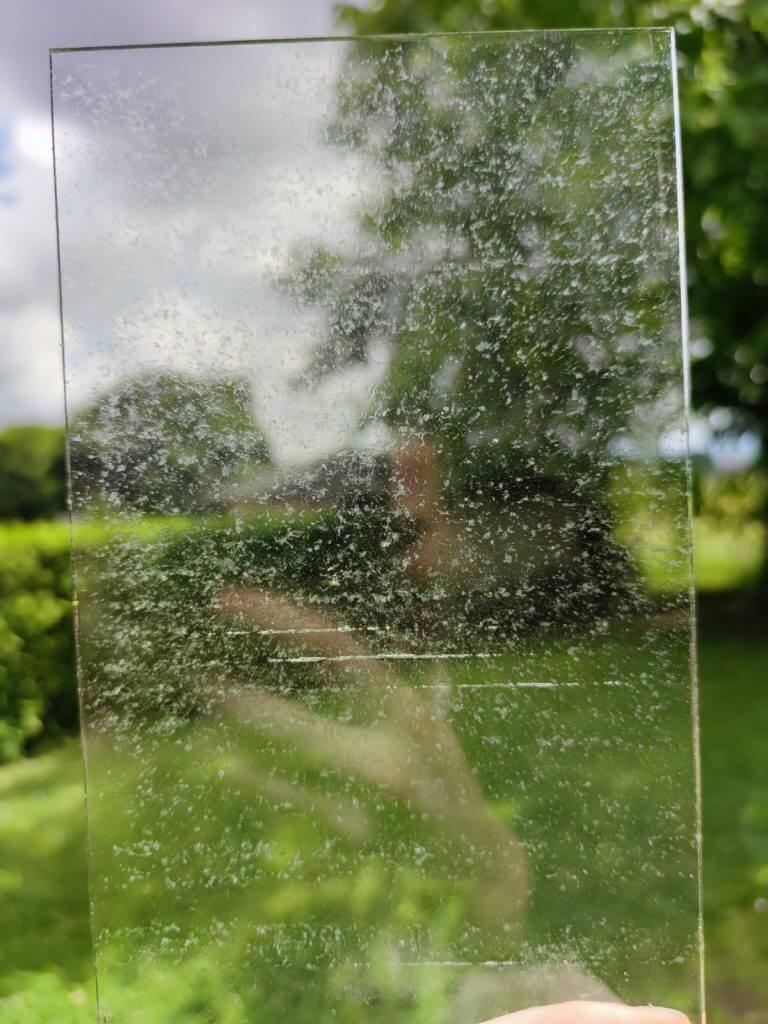 Bee venom on the smart bee panel glass